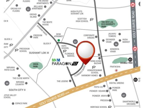 M3M Paragon 57 Location